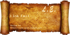 Link Emil névjegykártya